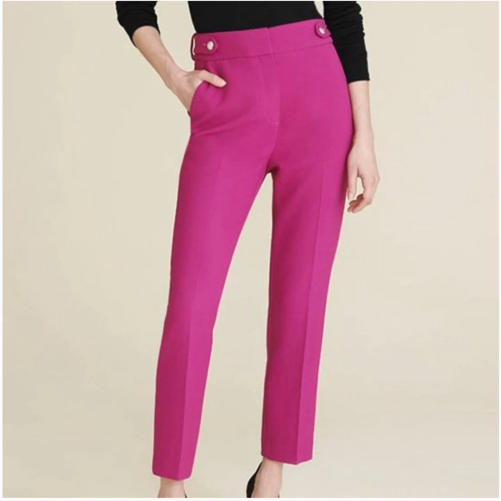 Veronica Beard Gamila Trouser Pant in Magenta Size 0